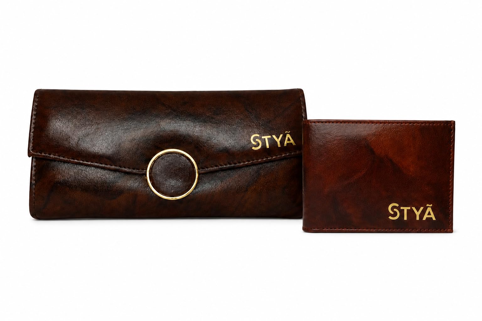 Clutch and Wallet Combo Pack Brown-image-49