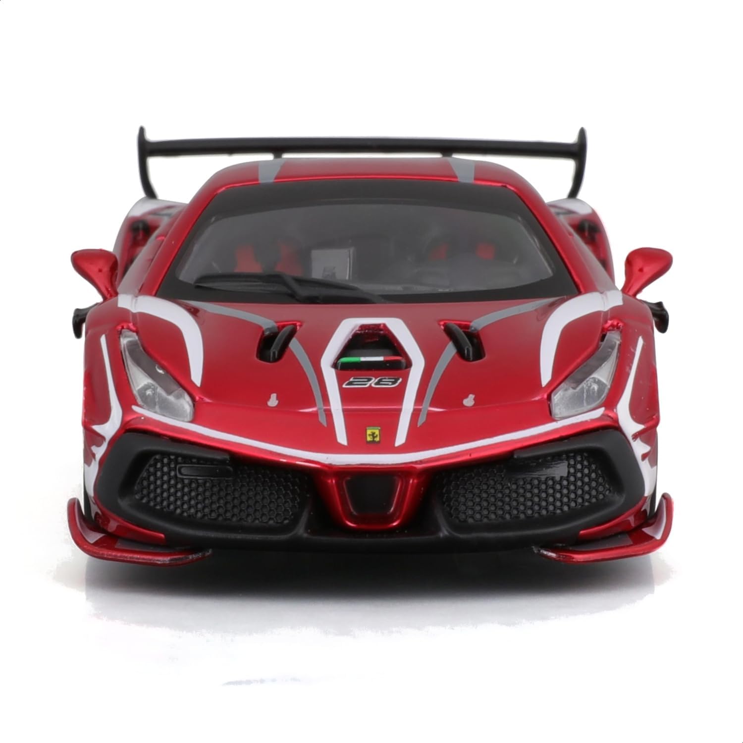 Bburago B18-36309 Ferrari Racing 488 Challenge EVO 2020 Super Car Cheong, Model, Sport, pre-Built, Red