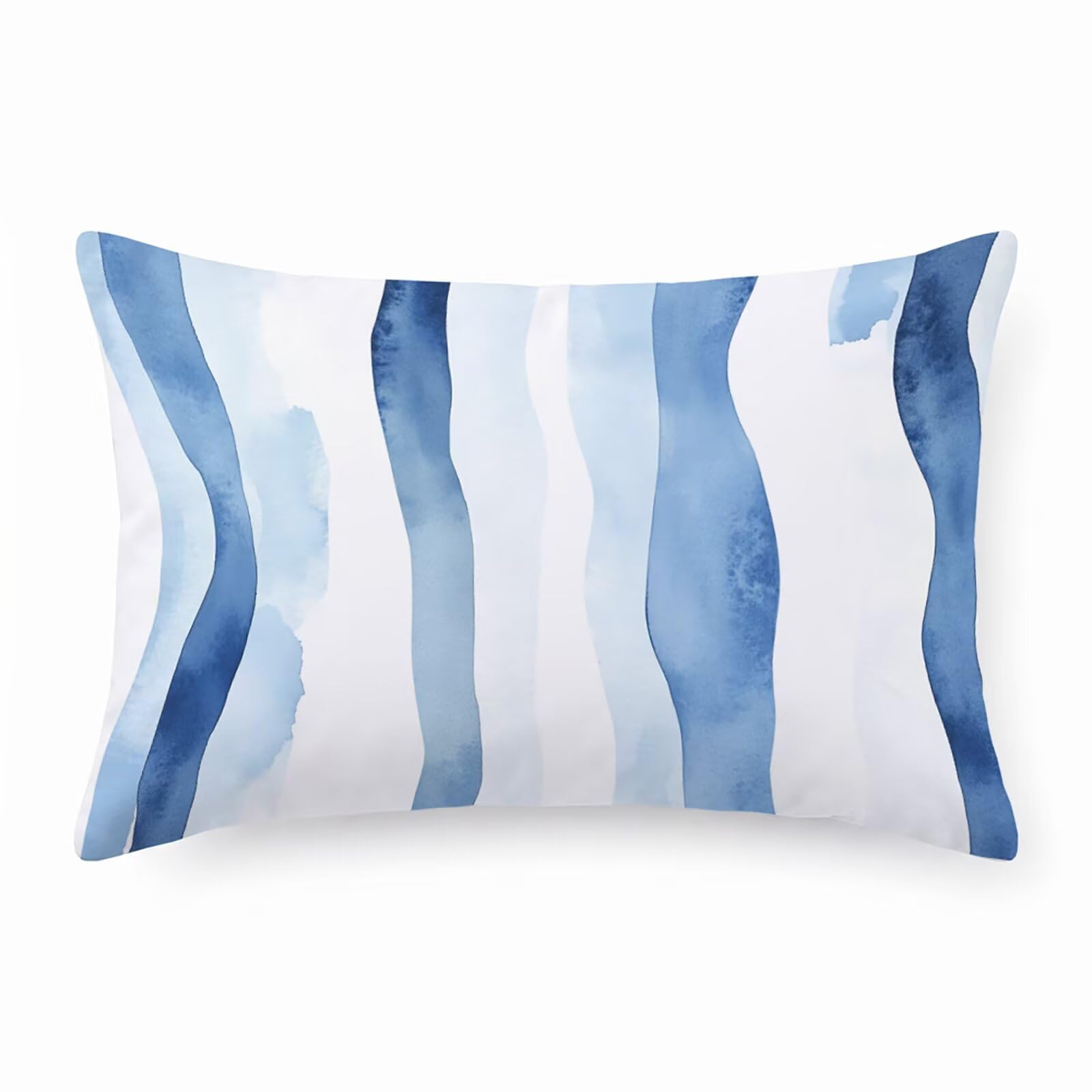 Housse coussin 40x80 extérieur imperméable bleu canapé jardin taie d'oreiller