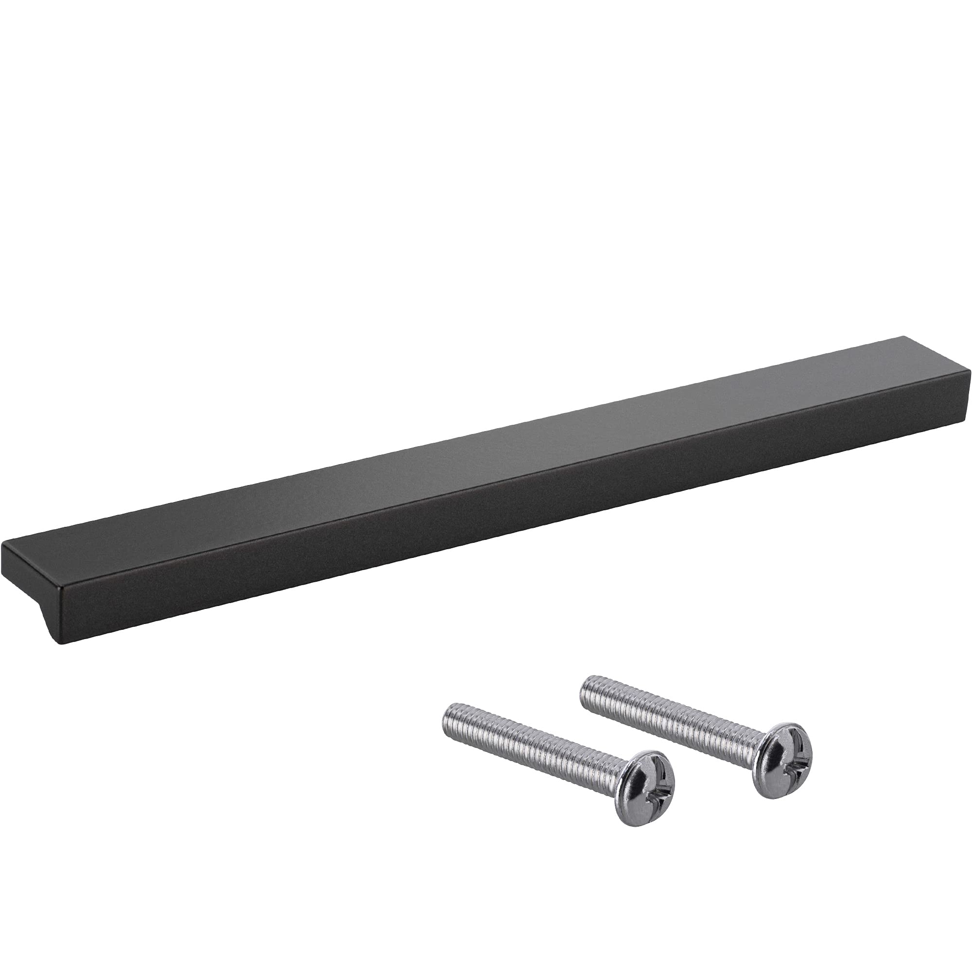 Gedotec Grey Metallic Aluminium Furniture Handles | 1 Piece Door Handles For Cabinets - Metallic Grey Including Fixings | Angle 0077 | La: 192 Mm | Handles For Kitchen Cupboards Cupboard Handles Furniture