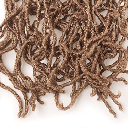 Leeven 24 Inch New Faux Locs Crochet Braids Hair 3 Packs Blonde Distressed Butterfly Soft Locs Long Messy Boho Goddess Locs Pre Looped Curly Wavy Synthetic Braiding Hair For Women #27 #TOP4