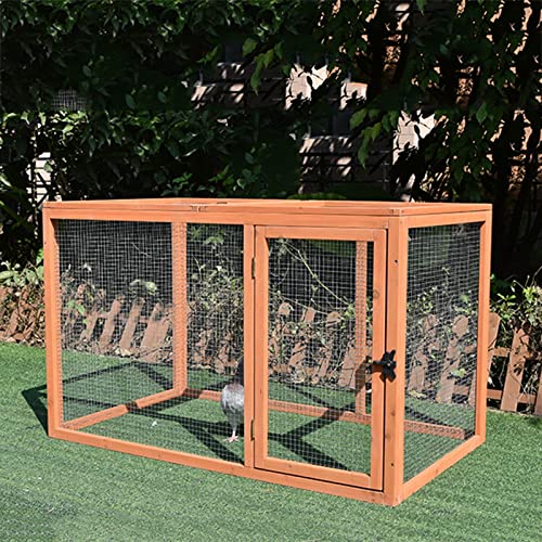 DHYBDZ Geflügelkäfig im Freien, Hühnerstall aus Holz mit Auslauf und abschließbarer Tür, Haustierstall für Garten… – Bild 6