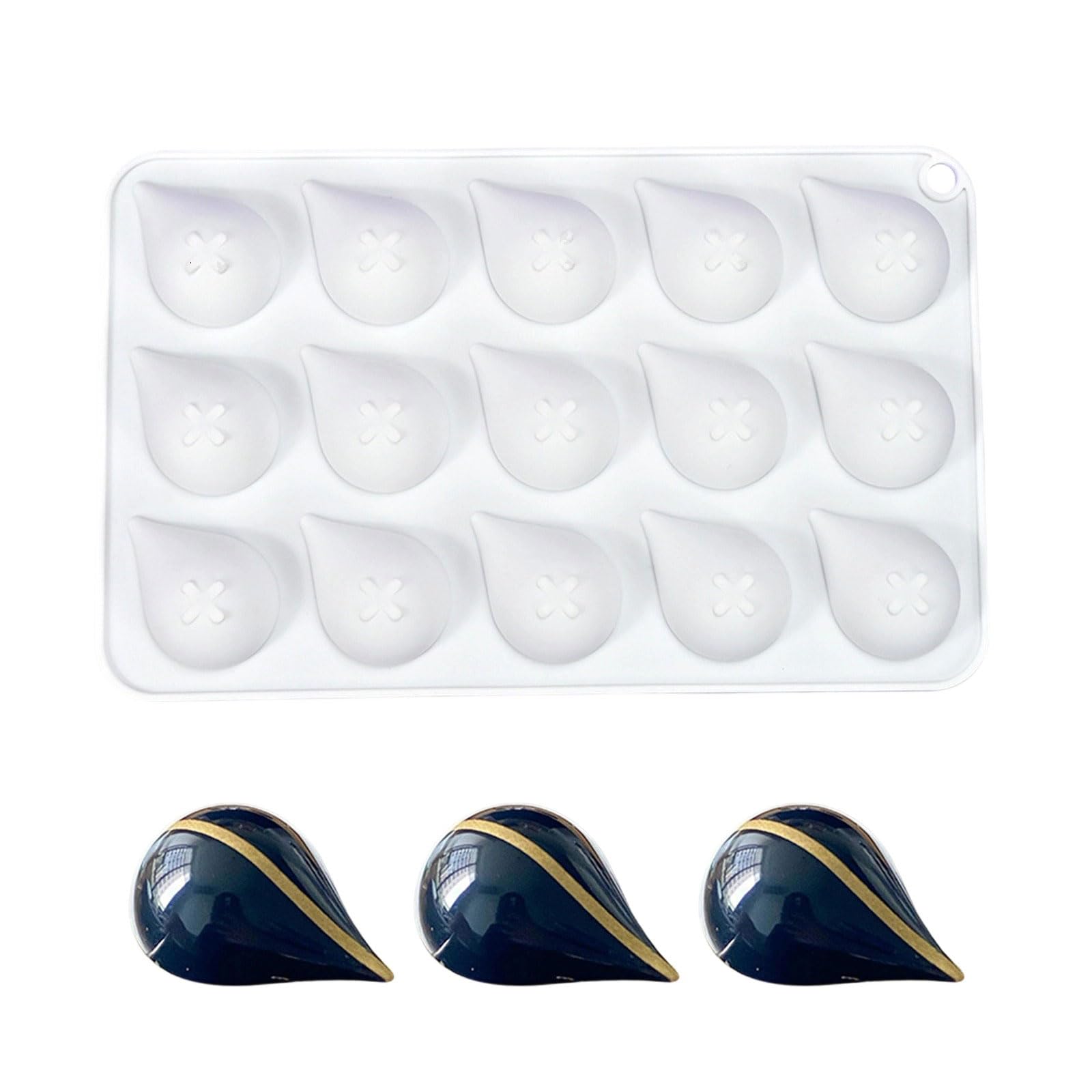 Kalttoy Food Grade Silicone Mousses Cake Mold Flexible Chocolate Baking 15 Cavity Water Dessert Baking Accessory Silicone Mold