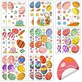 Paketinhalt - Das Paket enthält 16 Blatt Osteraufkleber, zwei für jeden der 8 Stile. Die reichhaltigen Muster und Mengen werden definitiv Ihren Dekorationsbedarf für Ostern decken.