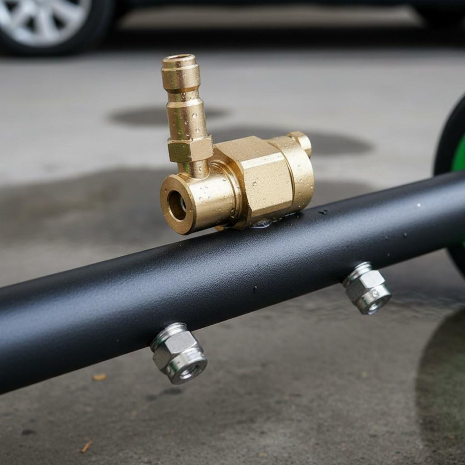 Sottoscocca Auto Accessorio Idropulitrice Spazzola Acqua Carrello nte Alluminio Raccordo Rapido 1/4 Pollice Pressione Elevata per Residui Stradali, Argento+Nero, Non Rimovibile