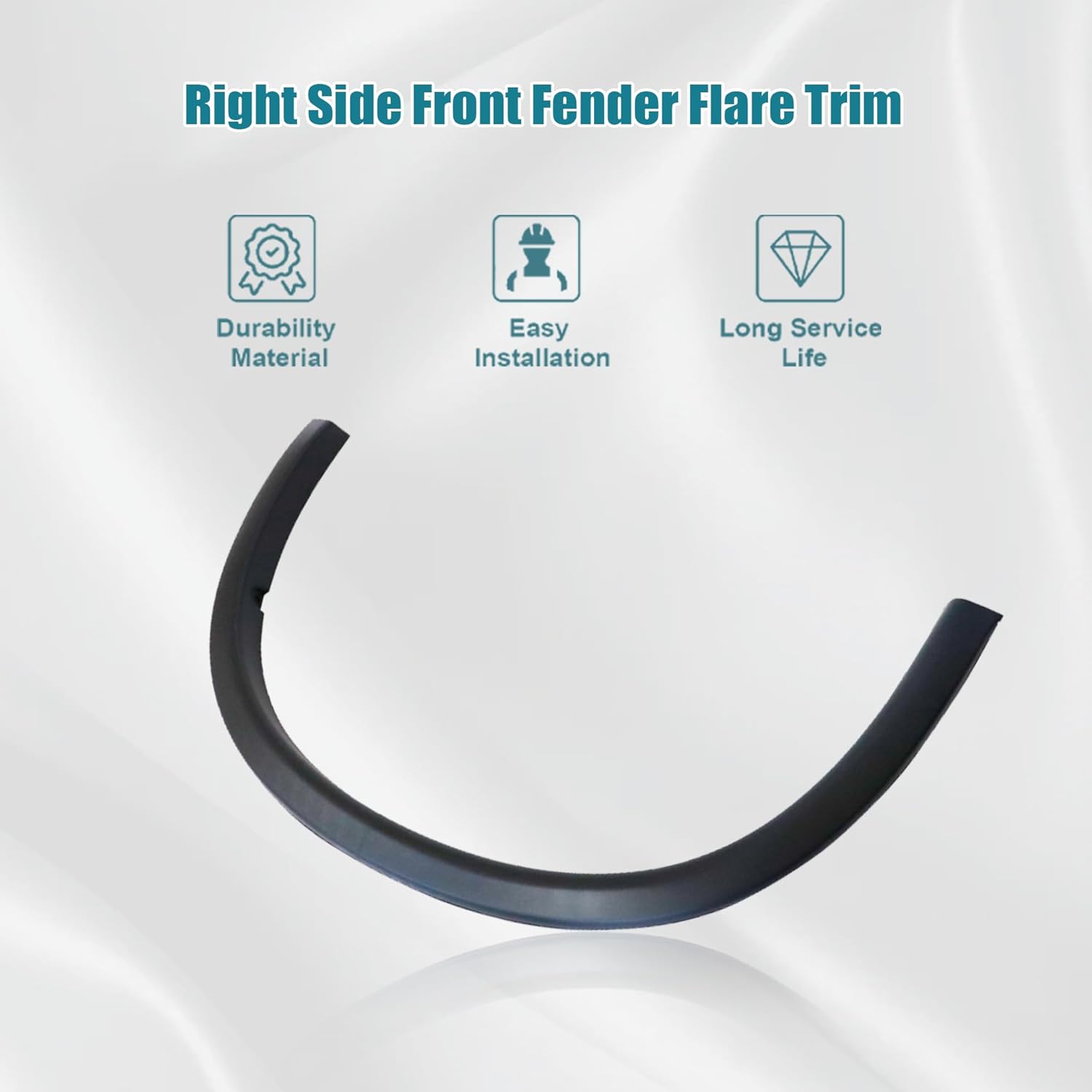GXARTS Black Right Side Front Fender Flare Trim 5220BA34 Compatible with Mitsubishi Outlander Sport 2020-2023