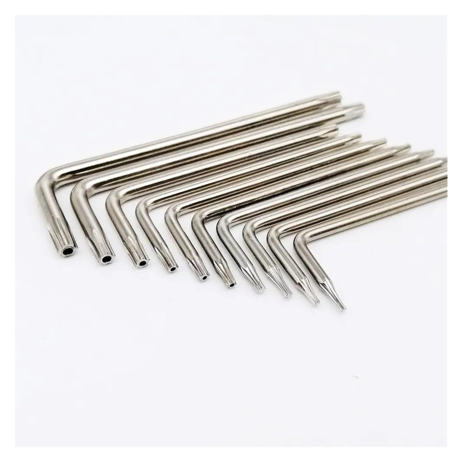 Uxcell T20 T25 Juego De Llaves De Llave Torx Star A Prueba De Manipulaciones, En Forma De L De Llave Torx Star A Prueba De Manipulaciones En Forma De L Niquelado