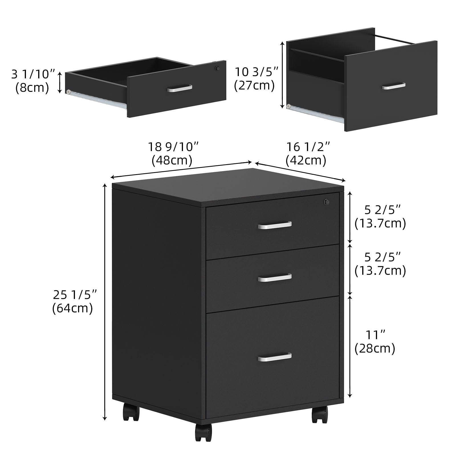 sogesfurniture Rolcontainer, mobiele archiefkast, kantoorkast met sogesfurniture Rolcontainer, mobiele archiefkast, kantoorkast met