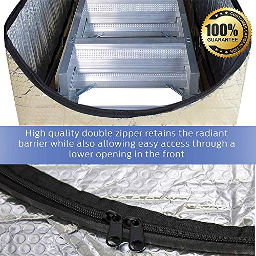 Premium Energy Saving Attic Door Insulation Stairway Cover R-15.5 Stair Ladder Opening Attic Tent with Easy Access Zipper 25