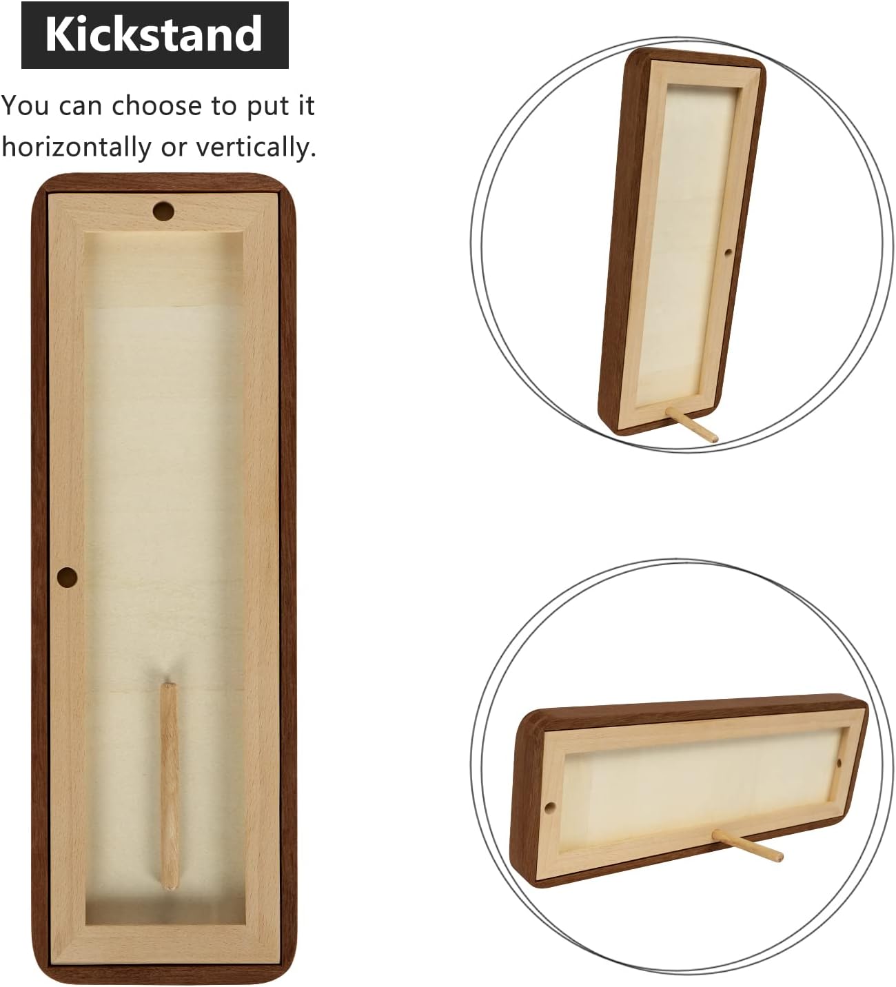 4"x16" Collage Picture Frame with Single Mat, Holds 1.5x2.5 Photos – Wall-Mountable, Horizontal or Vertical Display-8 Openings