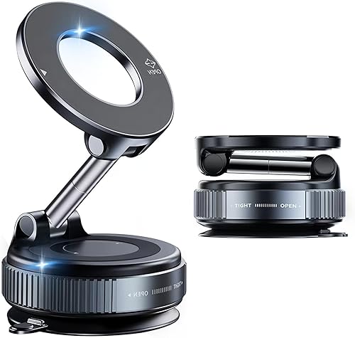 Miniatura 1 de Soporte magnético para teléfono Magsafe 96 + libras de succión y 2800 gf magnético, soporte de teléfono de automóvil con ventosa de vacío ajustable