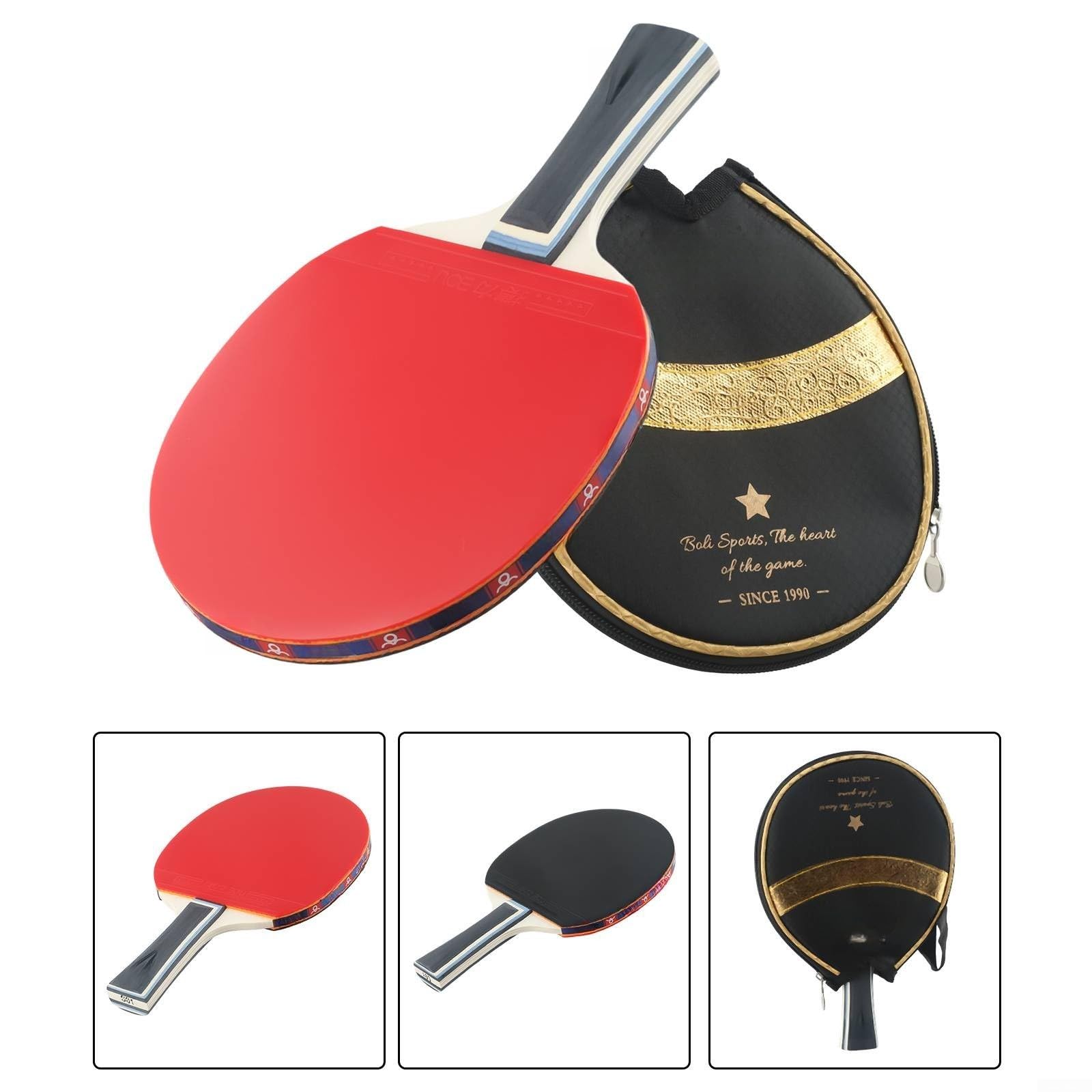 Racchetta da ping pong a 7 strati in legno con manico lungo per racchetta da ping pong per giocare a tutto tondo stile offensivo tipo di attacco con stabilità difensiva