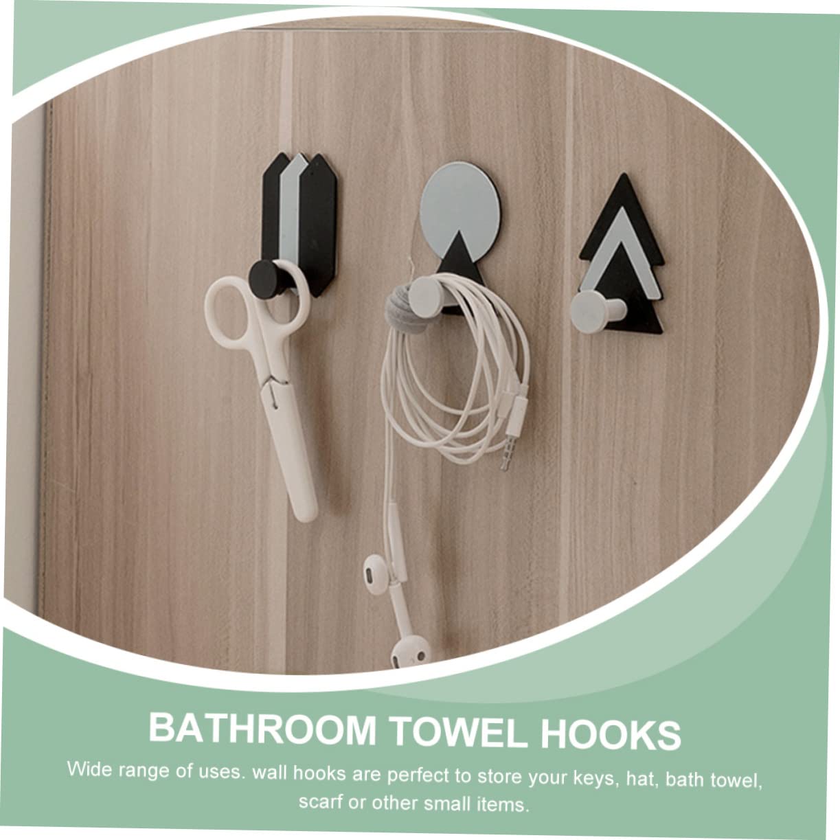 MAGICLULU 12piezas Ganchos Decorativos Autoadhesivos Sin Perforación De Ganchos Para Pared Cocina y Baño Perfectos Para Colgar Toallas Sombreros y Ropa