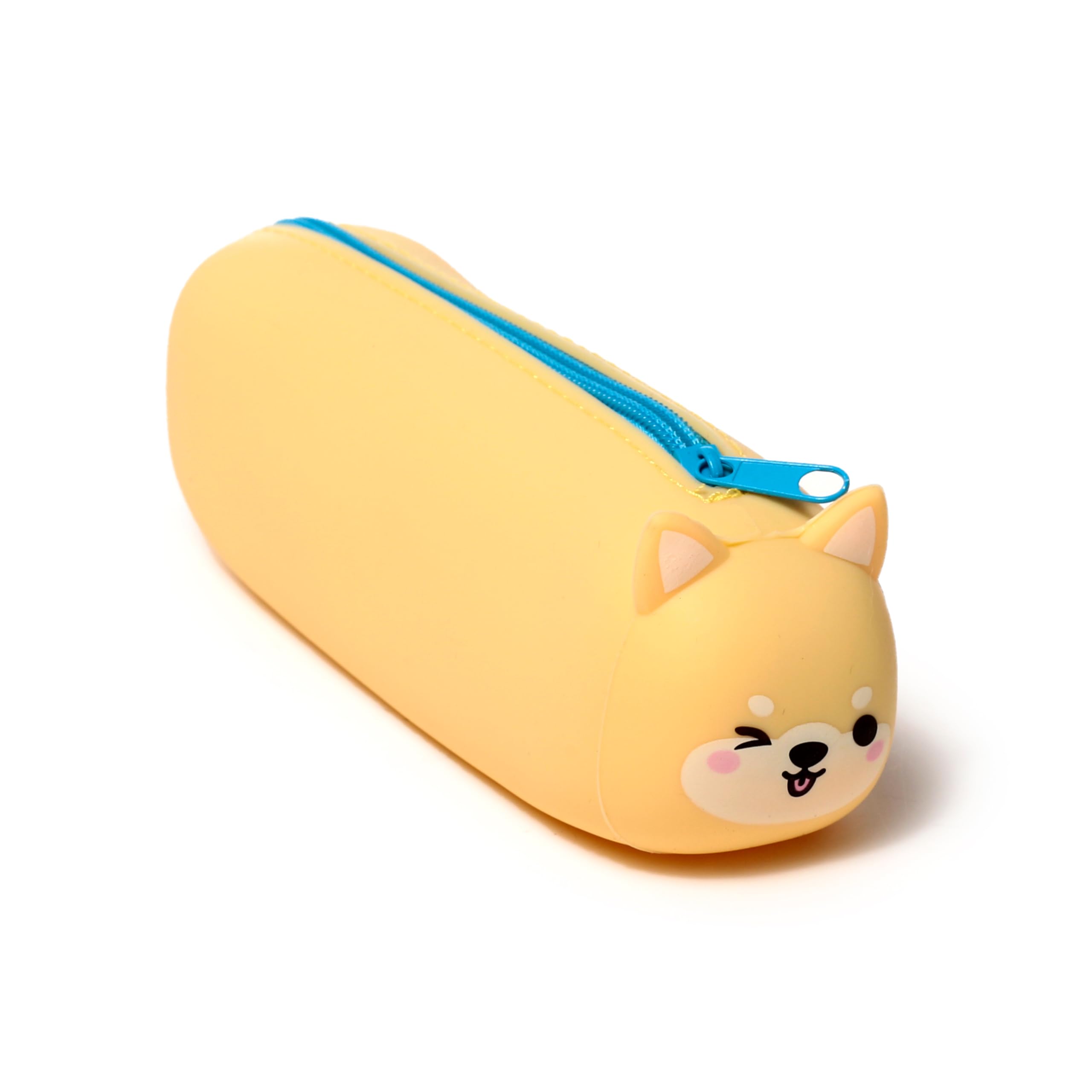 Puckator Adoramals Shiba Inu Dog Silicone Pencil Case - School Equipment Stuff - Pencil Cases Large Capacity Preppy Pencil Case Zipper Pouch Office Essentials Pencils Case Cute Pencilcase Pen Case