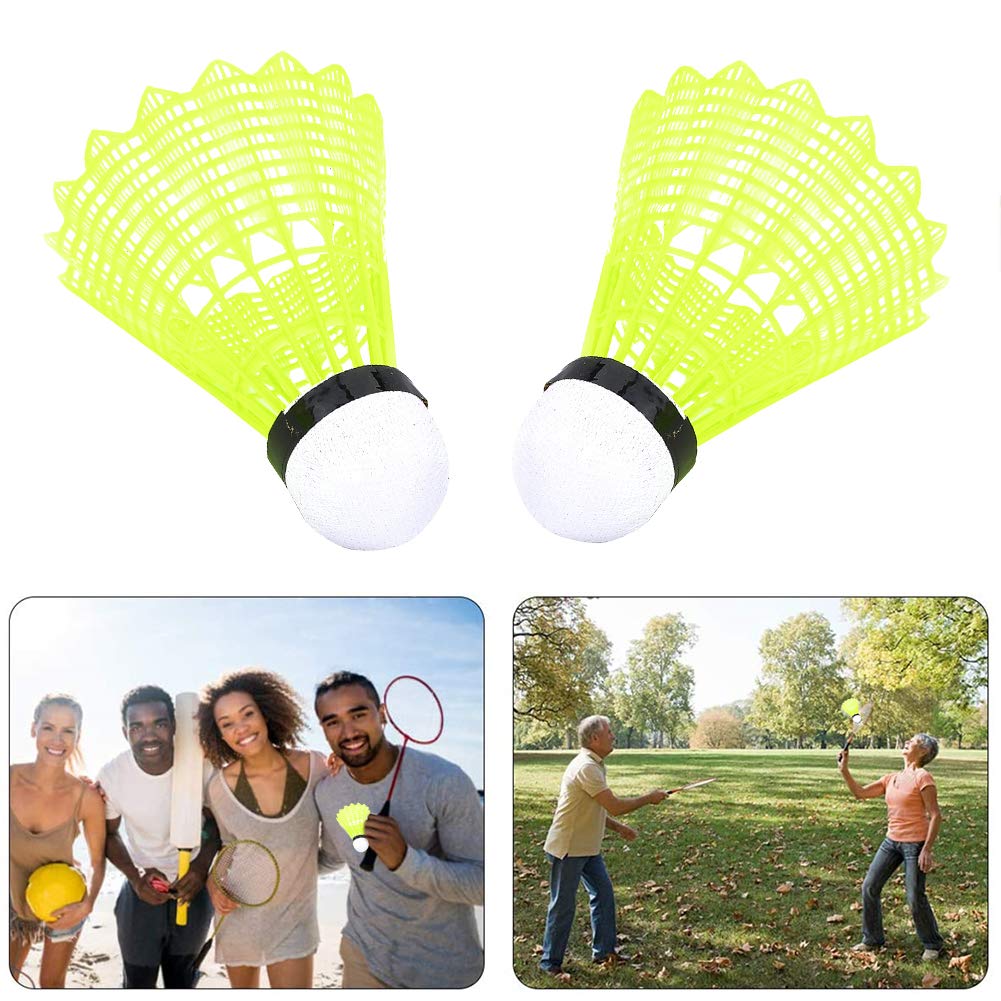 Lot De 6 Volants De Badminton LED Lumineux - Nylon, Mousse EVA - Pour Jouer De Jour Comme De Nuit