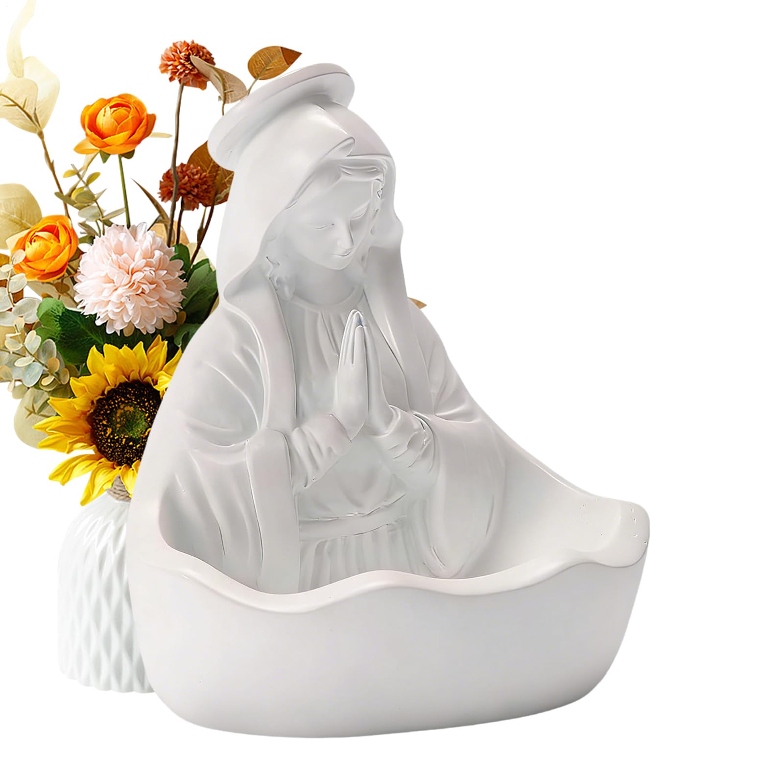 Figurine de la Vierge Marie 14 cm, cadeau chrétien idéal avec porte-chapelet