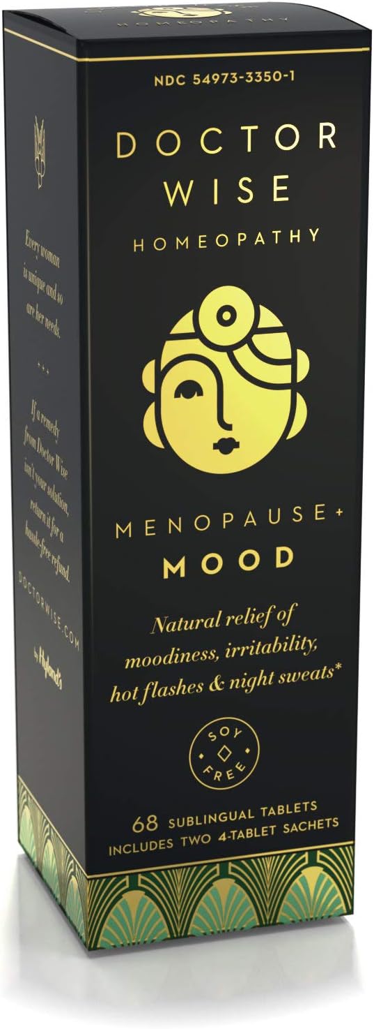 Hyland'sDoctor Wise Mood Gentle Natural Relief of Moodiness Irritability Hot Flashes and Night Sweats Quick Dissolving Tablets, 68 Count