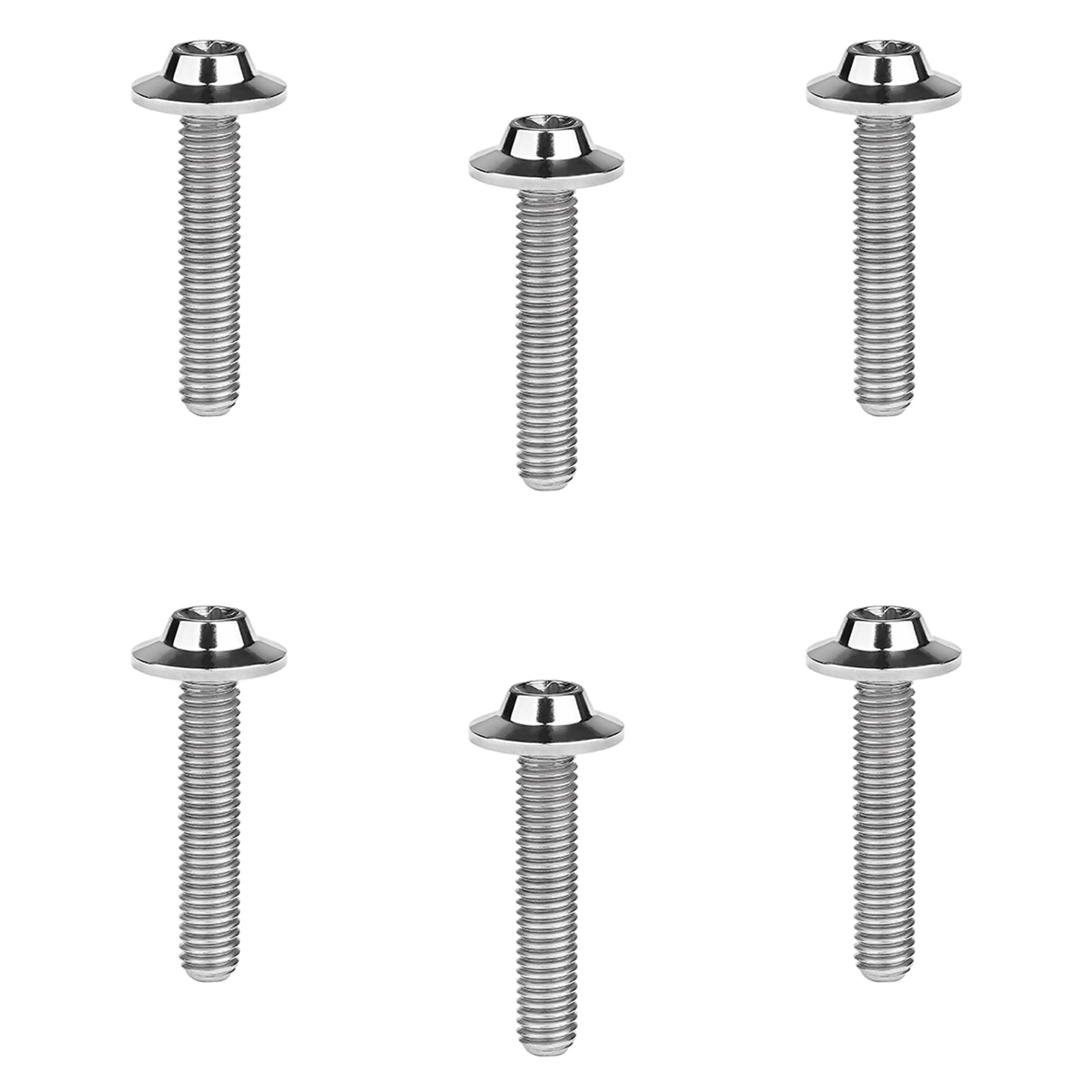 DWAMMEBRS Bolt M5 M6x10 12 15 20 25 30 35mm T25 T30 Torx Head Screw Pack of 6(Titanium,M5x35mm)