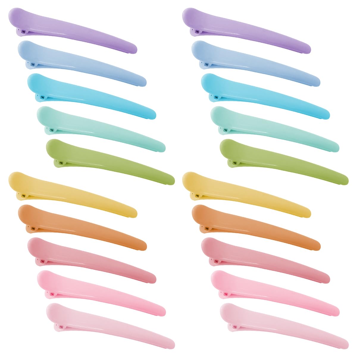 Pinzas Pelo Peluqueria,20 Piezas Pinza de Pelo de Duckbill,Clip de Pico de Pato,Pinzas Peluqueria Profesional,Pinza de Pelo de Cocodrilo Plastico,Clips de Cabello de Peluquería,para Mujeres y Niñas