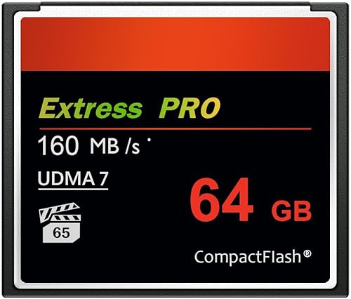 WQDMKE Tarjeta de cámara 64GB CompactFlash Tarjeta de memoria UDMA Velocidad de hasta 160MBs