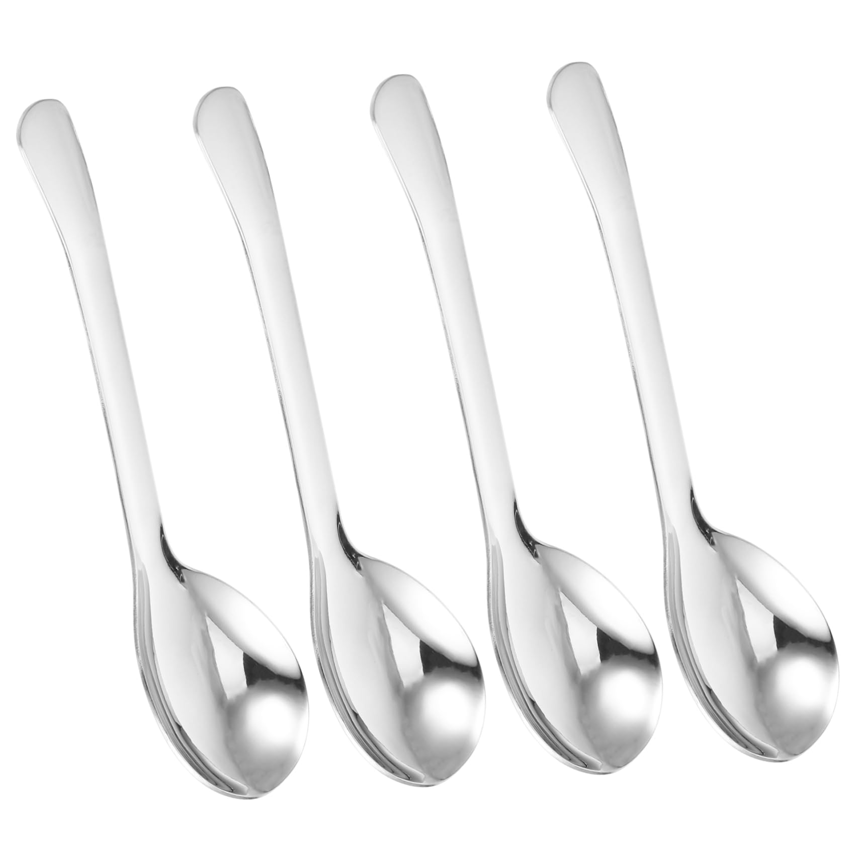 KICHOUSE 4pcs Large Stainless Steel Soup Spoon Pasta Serving Utensils Comfortable Grip Dishwasher Safe