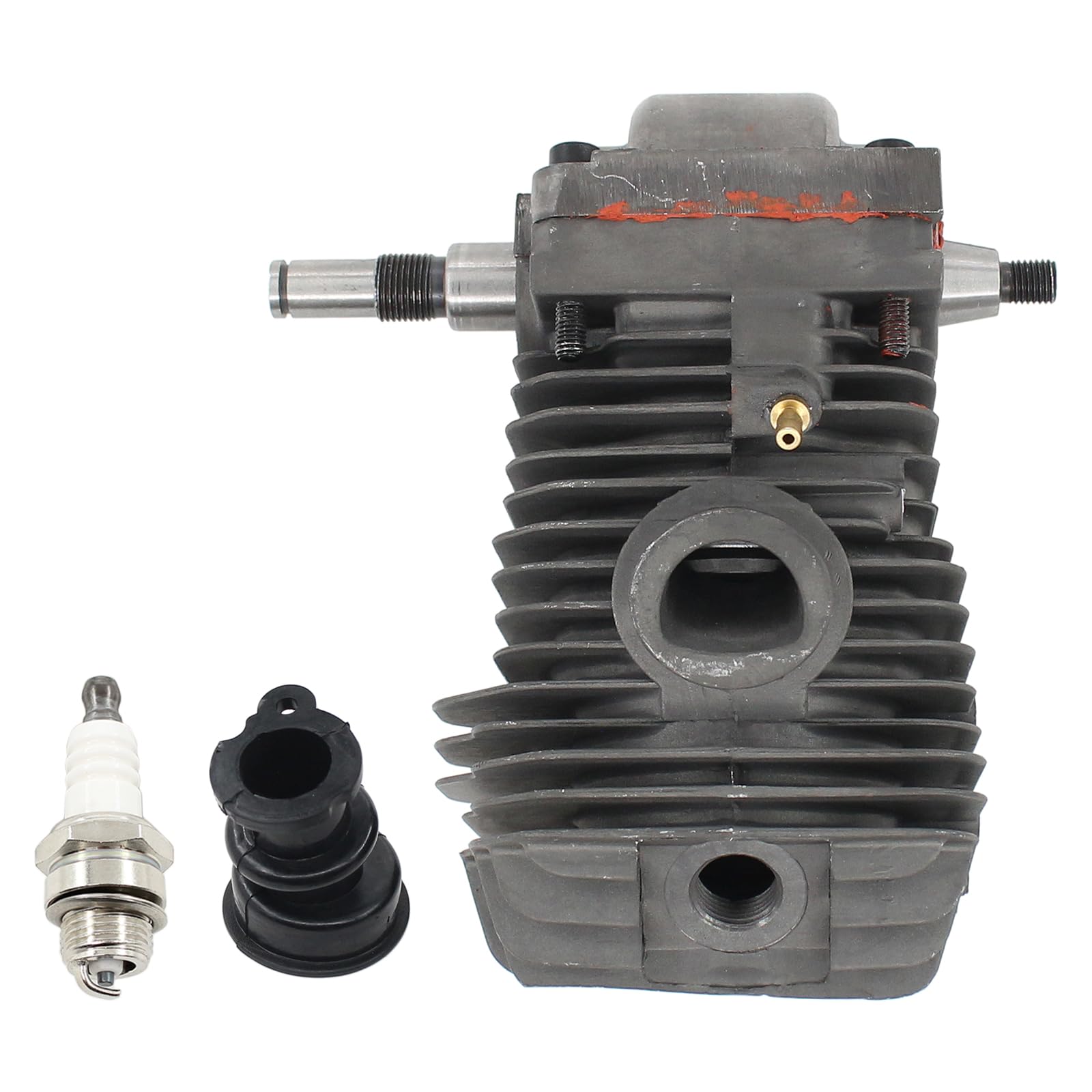Zylinder Kolben Satz 42.5mm Zylinderkolben mit Kurbelwelle Zündkerze Krümmer Ansaugstutzen Ansaugkrümmer Zündkerzen für Stihl MS250 MS 250 MS 230 MS230 MS 210 MS210 021 023 025 Kettensäge