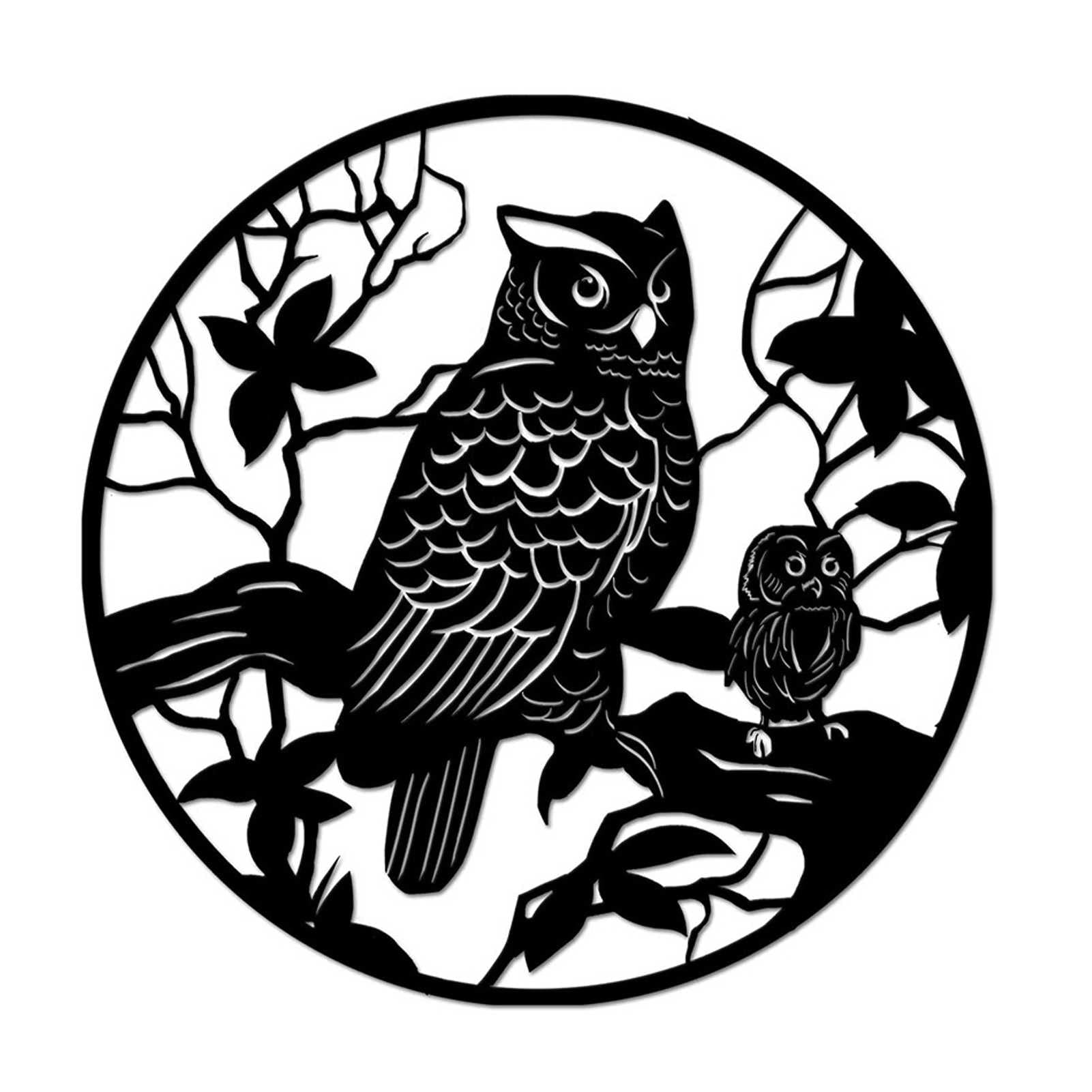 Amazon｜金属のフクロウの装飾金属のフクロウの壁の芸術の装飾家の屋外 
