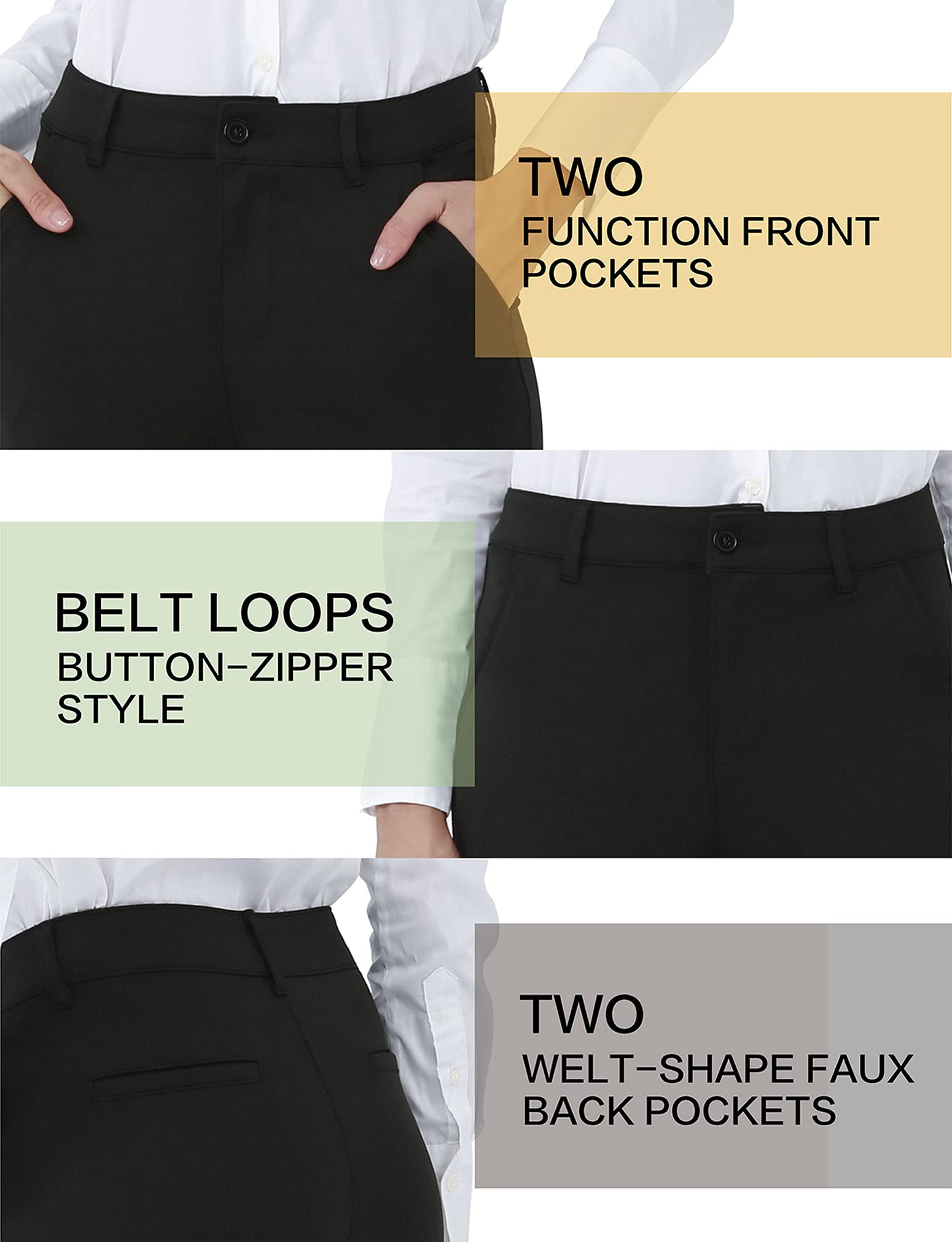 Bamans Pantalons Stretch Femme Skinny Jeggings Denim Pantalons à Enfiler Taille élastique Legging Stretch décontracté Quotidien Confortable fit Pantalon décontracté