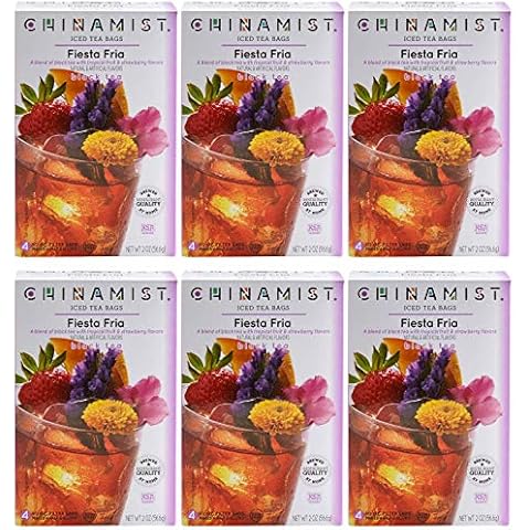 China Mist Fiesta Fria Black Iced Tea Filter Bags, Half-Ounce Each, 4 Bags Per Box (Pack of 6) Cover