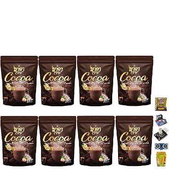 Naka Instant Cocoa Mixed Powder Snack Delicious 15 Sachets/Pack Corn-Fiber Blend for Balanced Wellness Set 8 No0947894562 By Beautygoodshop [Get Free For You Beauty Gifts]