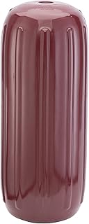 Taylor Made Big B Inflatable Boat Fender, Burgundy (12" x 34") End-to-End Line Passage Fits 5/8" Rope, Hangs Horizontally or Vertically, Ribbed Technology, Needle Valve, Marine-Grade Vinyl - 531034