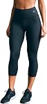 CompressionZ High Waisted Capri Leggings for Women Tummy Control - Workout Yoga Pants Black Small