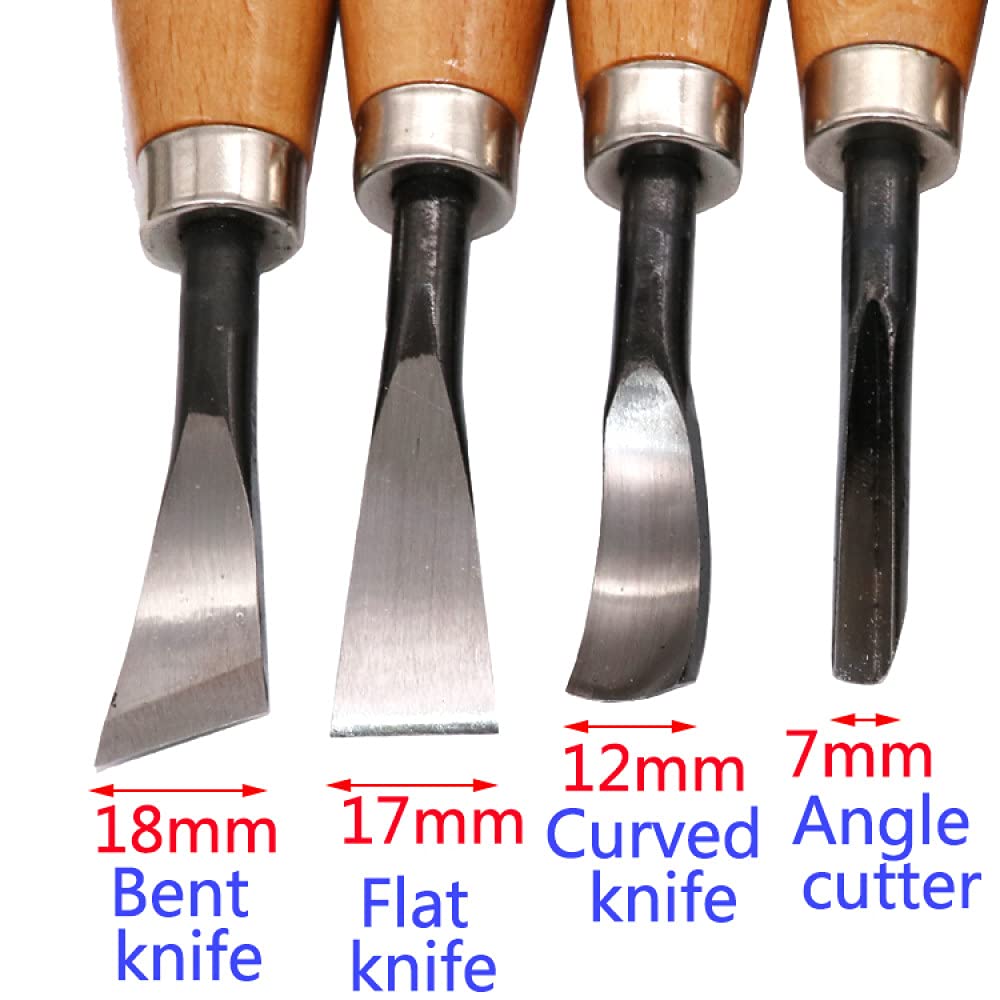 8Pcs Hand Holzschnitzwerkzeuge Chip Detail Meißel Set Messer Werkzeug Holzschnittmesser,wie abgebildet