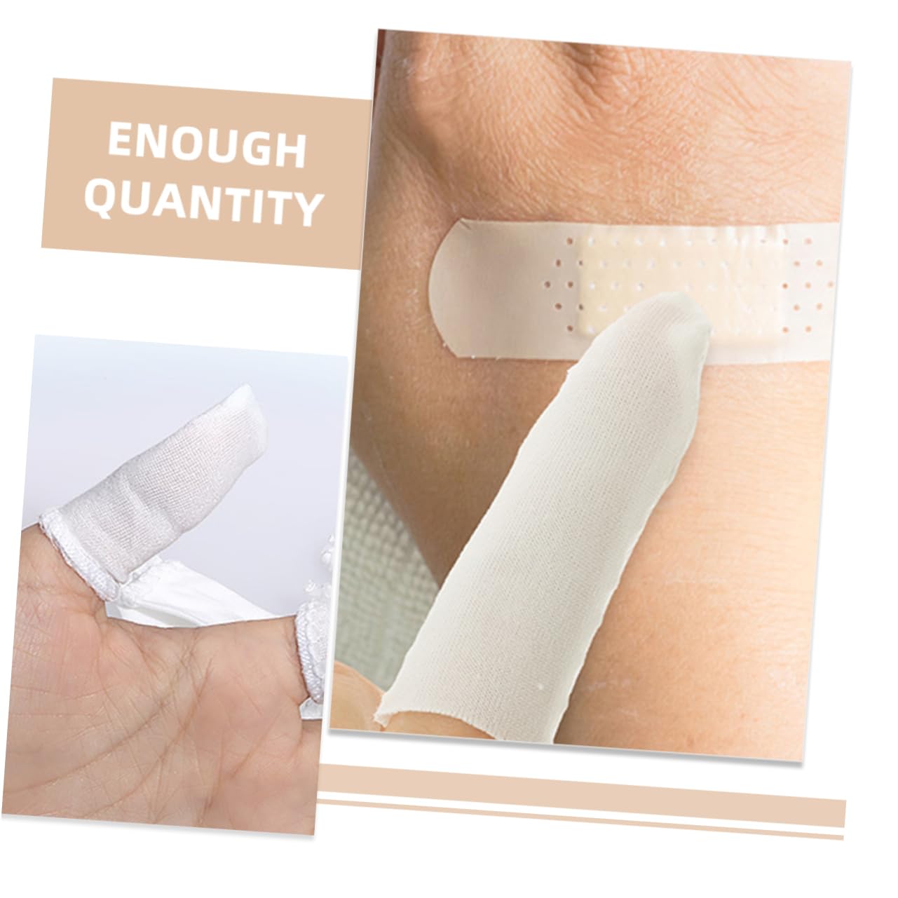 GOOHOCHY 200pcs Cotton Finger Cots Finger Covers Sweat Finger Toe Finger Protection Covers Finger Protection Cots Finger Glove for Scald Protection Compact Finger Protector White