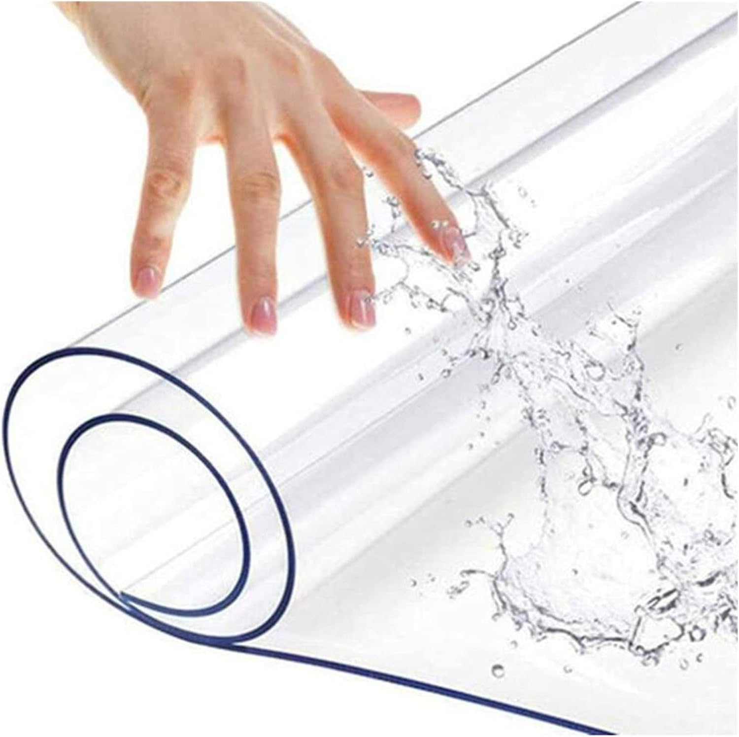 Area Rug Large Clear Vinyl Runner Rug for Hard Wood/Tile Floor, Extra Long Plastic Hallway Carpet Protector,60/80/100/120/140/160cm Wide,Door Mats, Indoor Outdor(100x100cm(3.3x3.3FT))