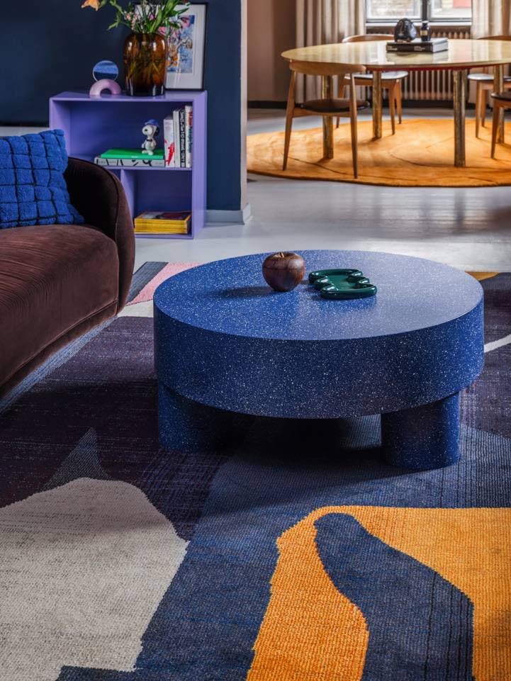 RugVista Halle, Alfombra, Alfombras Modernas, 200 x 300 cm, Rectangular, Pelo Medio, Sala de Estar, Dormitorio, Cocina, Limpieza en seco, Oeko_Tex_100, Azul