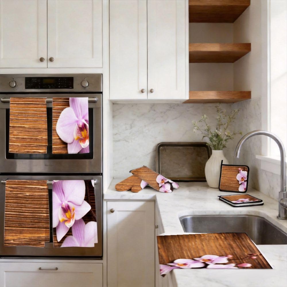 9PCS Bella Rosa Orchidea Cucina Decor e Accessori Set