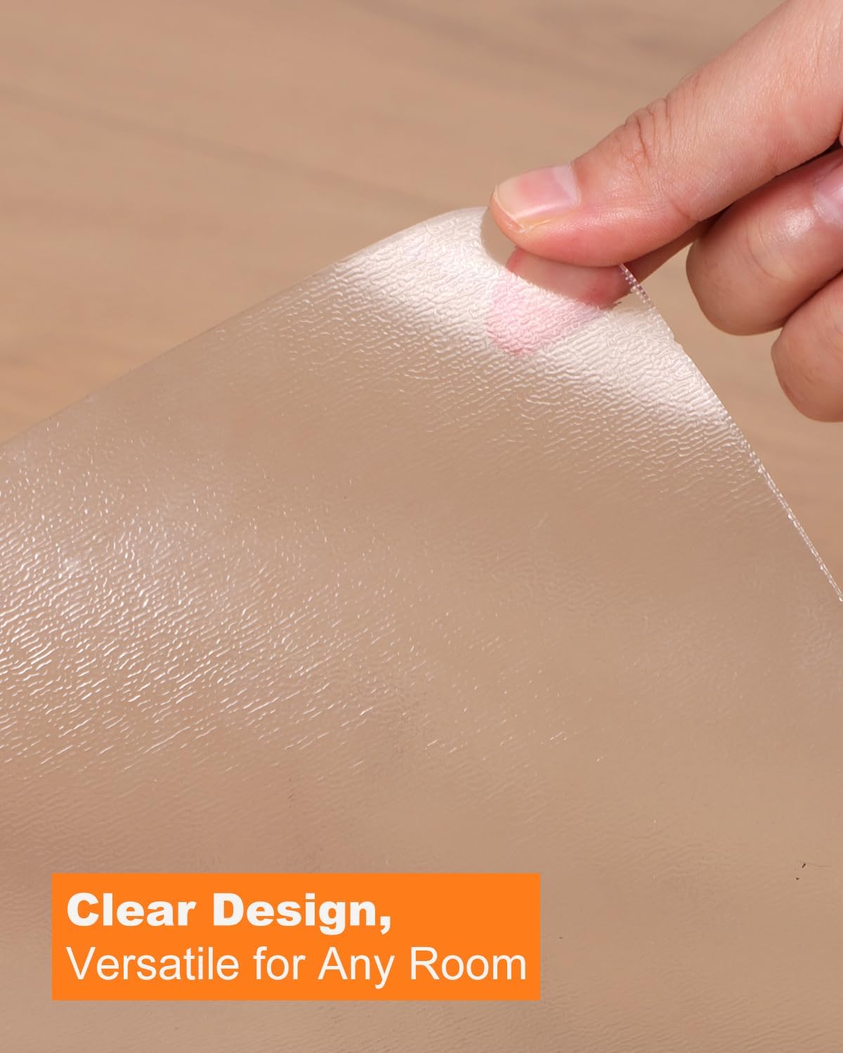 Small Clear Area Mat, 2'×3' PVC Waterproof Hard Floor Mat for Under Refrigerator