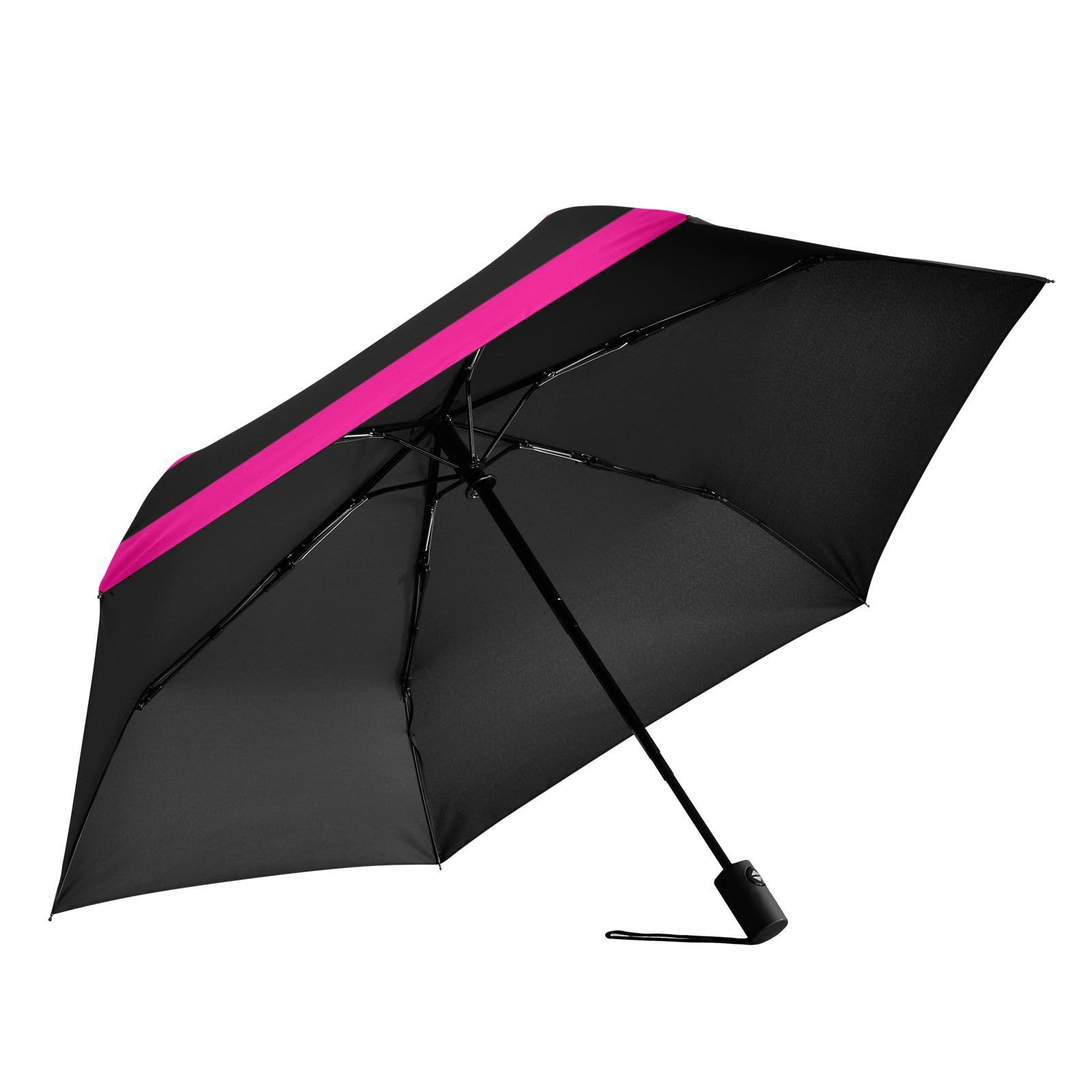EtherSpher Pink and Black Line umbrella automatic 39 Inch Compact auto open close Golf Umbrellas for water,sun & rain resistant Outdoor Defence Accessories sombrilla de