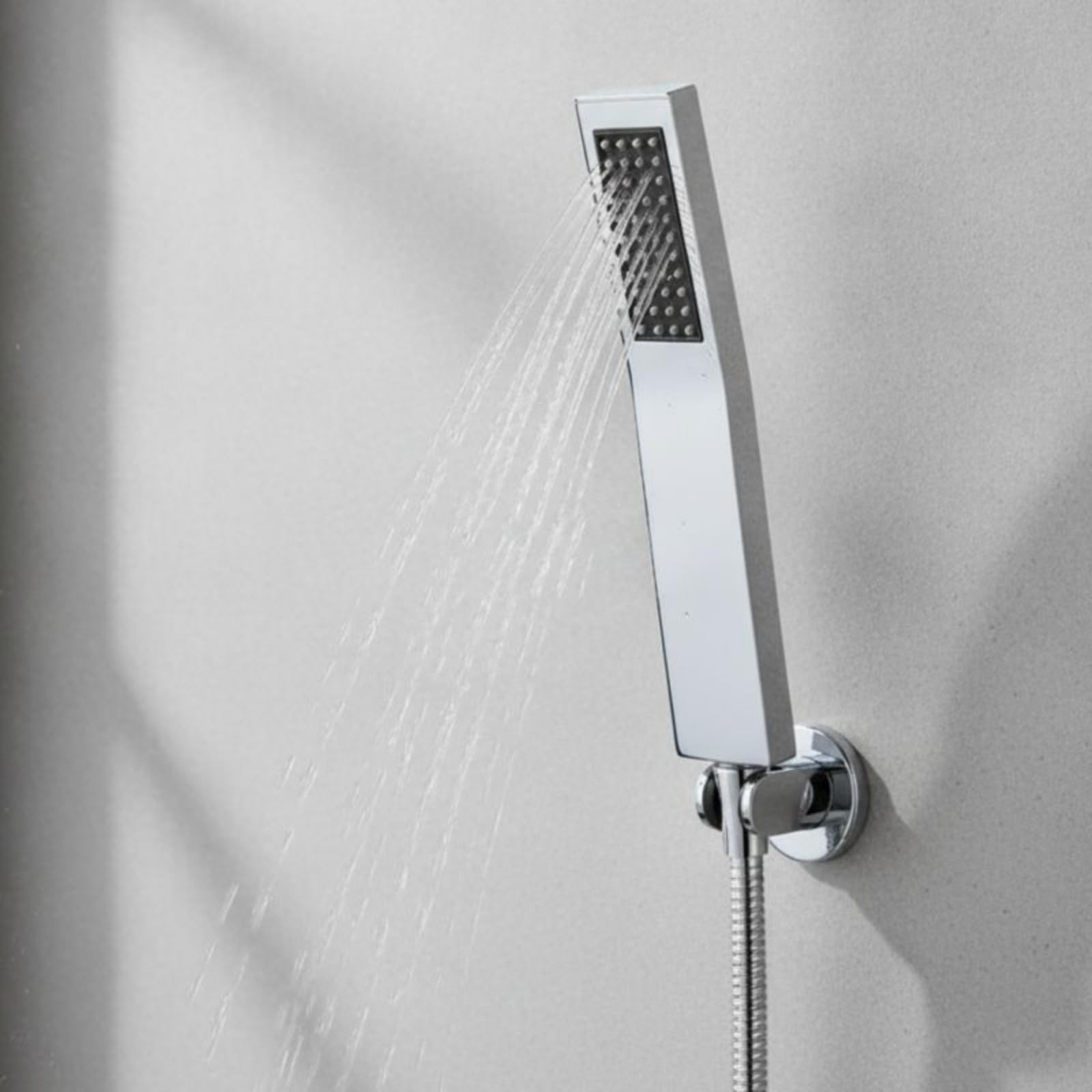 F Fityle Cabezal de Ducha de Cobre Teleducha Rociador Difusor Fabricado en Latón Sólido para Uso Diario con Rosca G1/2 y Boquillas Suaves Que Evitan, Brushed