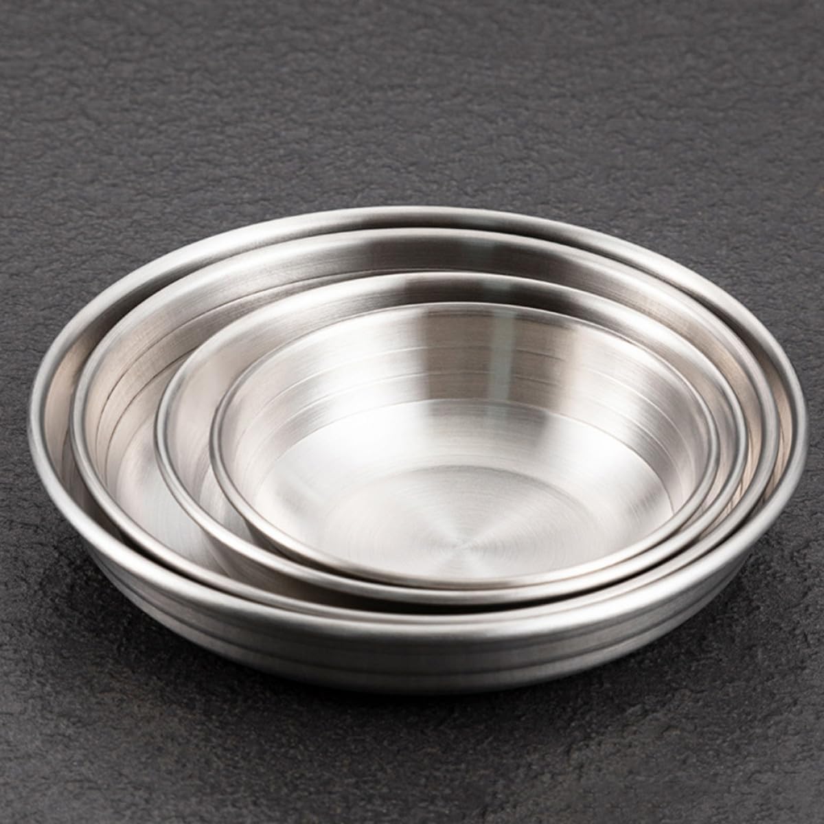 Stainless Steel Seasoning Sauce Plate for Dipping Sauces and Side Dishes