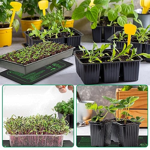 Aisny Heizmatte für Sämlinge, 50W Zimmergewächshaus Wärmematte Thermostatregler 68°F-86°F Reptilien Haustiere Wärmeplatte Amphibien Temperatur Heizkissen Pflanzen Mat Wärmer, 25 x 52 cm