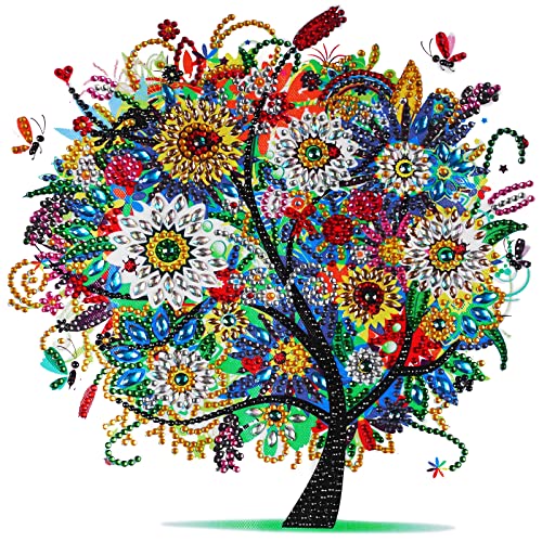 Kit de peinture diamant 5D pour adultes, Diamond Painting Kits,Diamond Painting Complet,Diamond Art Dessin Animé,Painting Diamant Pour La Décoration Murale De La Maison 30 x 30 cm (arbre 1)