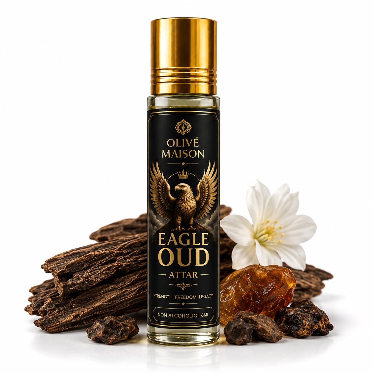 Eagle Oud Attar for Men & Women | 6ml Long Lasting Alcohol-Free Concentrated Perfume Oil | Premium Roll-On Fragrance-image-3