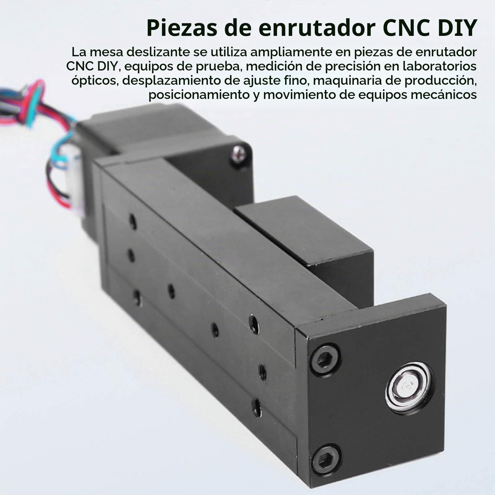 Mini Actuador de Deslizamiento de Guía de Riel Lineal, Actuador de Etapa Lineal de Carrera de 200mm/7,87 Pulgadas para Fresadora de Enrutador CNC DIY