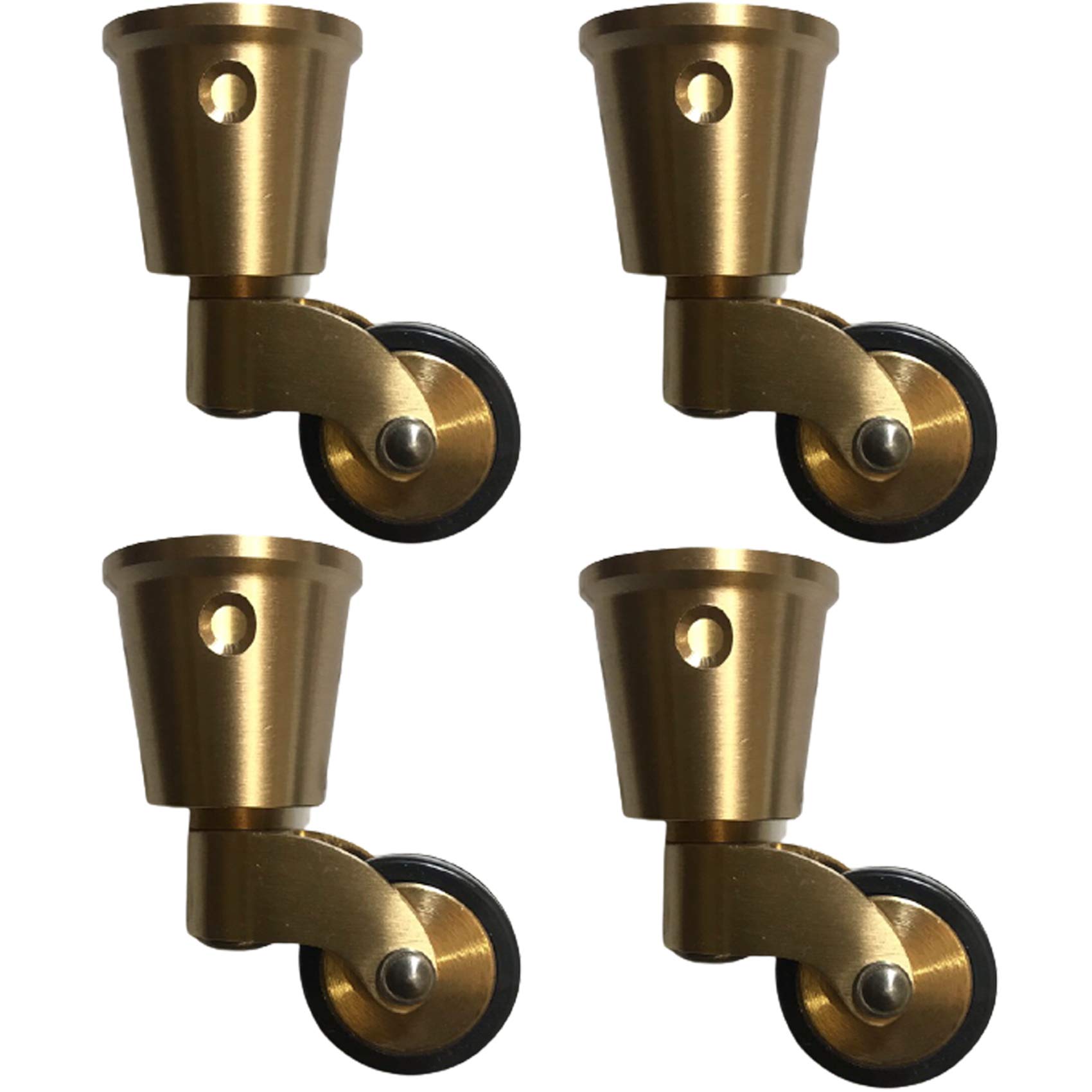 4 piezas Ruedas de Latón para Muebles,Ruedas Giratorias de Latón Macizo,Diámetro Rueda de 25 mm,Ruedas de Goma,Ruedas de Repuesto,Ruedas de Piano,Carga 150 kg,con Tornillos,para Piano,Sofá
