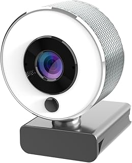 UKCOCO Camera Video Camera for Computer PC Camera Vlogging Camera Gaming Camera PC Laptop Webcams Office Computer Camera Aluminum Shell Silver Driver-free USB Camera Web Camera with Mic