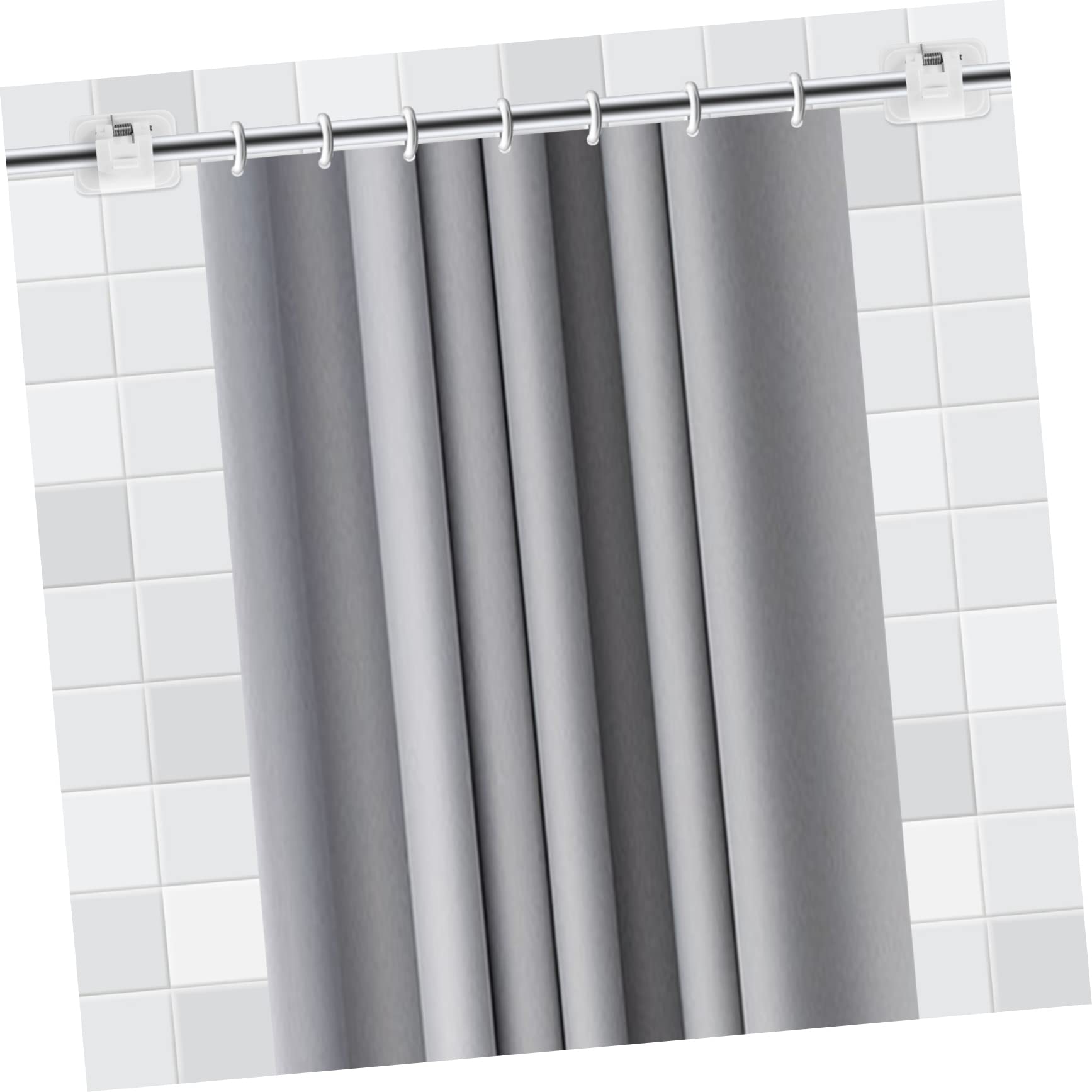 VOSAREA 20pezzi Pz Supporti Adesivi per Bastoni da Brackets Fissaggio per Parete Facili da Installare su Superfici Lisce Resistente e Rigido per Tende Interne e Arredamento Domestico