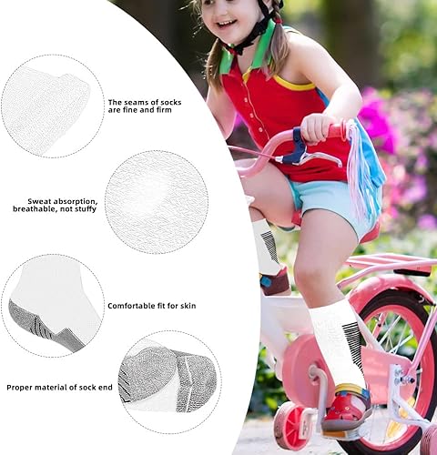 Miniatura 3 de ZEPOHCK Calcetines deportivos de fútbol para niños, 2 pares de calcetines altos hasta la rodilla para niños y niñas para zapatos de talla 3-6.5
