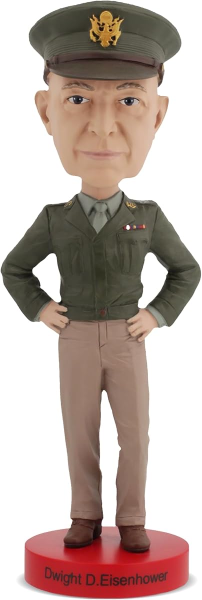 Royal Bobbles Dwight D. IKE Eisenhower, 34th President of the United States – American History Anniversary Bobblehead – 8.2 Inches Tall – Collectible Bobblehead Statue